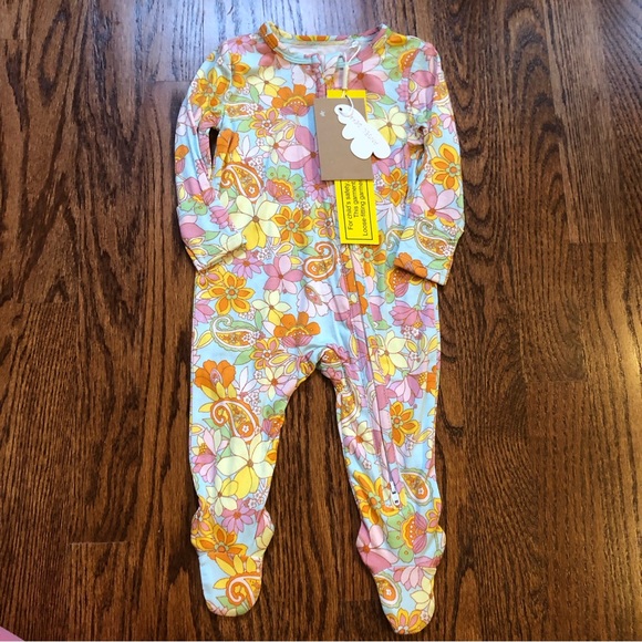 NEW Angel Dear Groovy Floral Footie - Picture 2 of 8